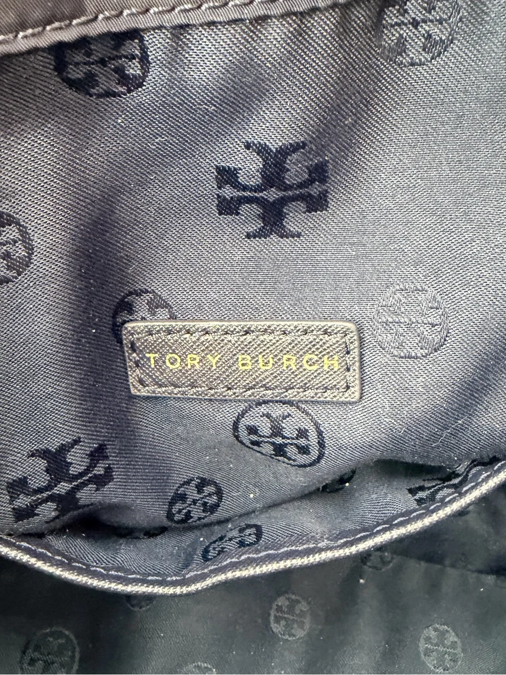 Tory Burch Ella Packable Lightweight Tote Blue Nylon Shopper Bag